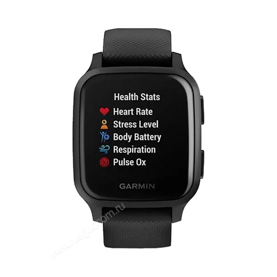 Часы Garmin Venu Sq Music Edition черный с серым алюминиевым безелем