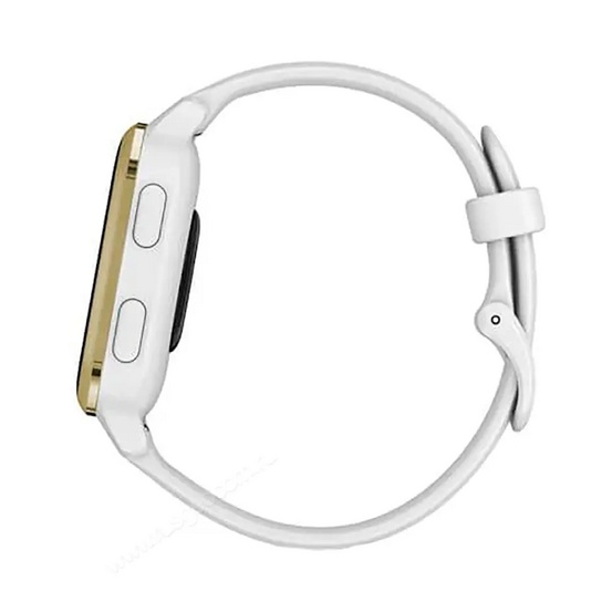 Часы Garmin Venu Sq белый с золотистым алюминиевым безелем и с силиконовым ремешком