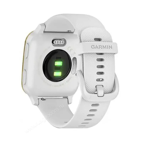 Часы Garmin Venu Sq белый с золотистым алюминиевым безелем и с силиконовым ремешком