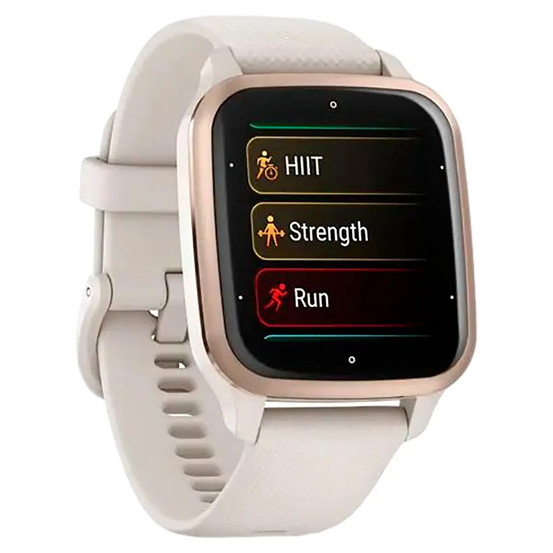 Часы Garmin Venu Sq 2 Music Edition цвет слоновой кости с персиково-золотым алюминиевым безелем