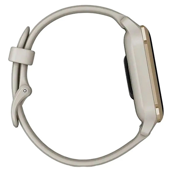 Часы Garmin Venu Sq 2 Music Edition серый с безелем цвета кремового золота и силиконовым ремешком