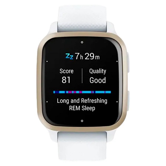 Часы Garmin Venu Sq 2 белые с кремово-золотым алюминиевым безелем