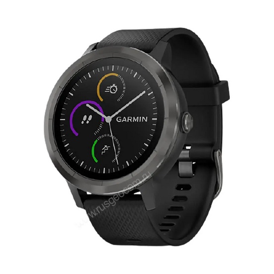 Часы Garmin Vivoactive 3 черные с черным ремешком