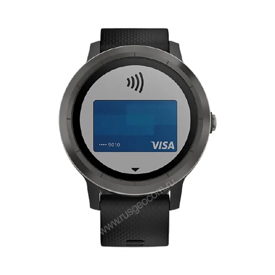 Часы Garmin Vivoactive 3 черные с черным ремешком