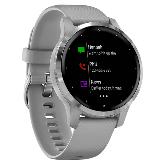 Часы Garmin vivoactive 4s серые с серебристым безелем