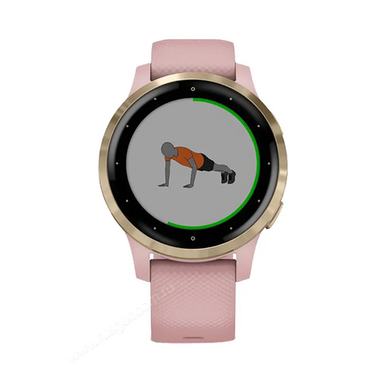 Часы Garmin Vivoactive 4S розовые с золотистым безелем