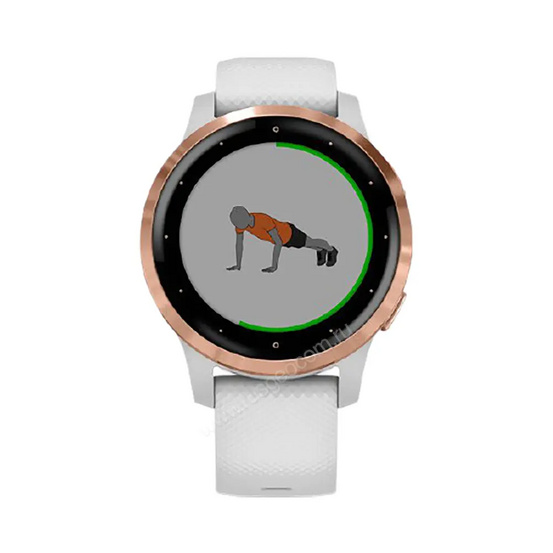 Часы Garmin Vivoactive 4S белые с золотистым безелем