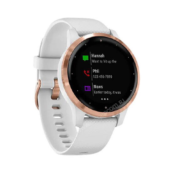 Часы Garmin Vivoactive 4S белые с золотистым безелем