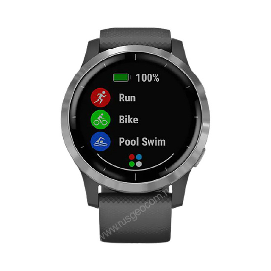 Часы Garmin Vivoactive 4 серые с серебристым безелем
