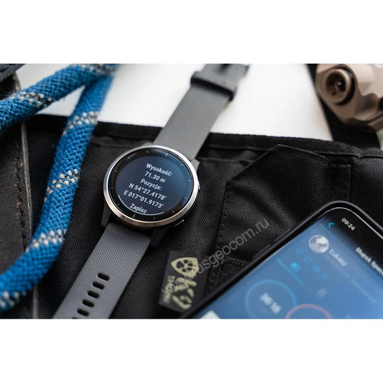 Часы Garmin Vivoactive 4 серые с серебристым безелем