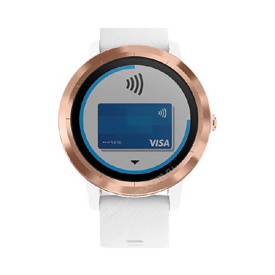 Часы Garmin Vivoactive 3 золотистые с белым ремешком