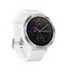 Часы Garmin Vivoactive 3 серебристые с белым ремешком
