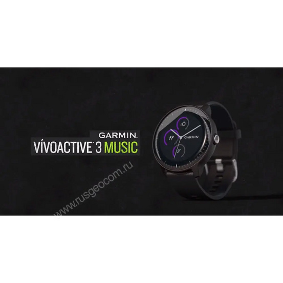 Часы Garmin Vivoactive 3 Music черные