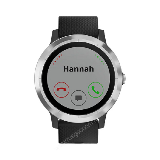 Часы Garmin Vivoactive 3 серебристые с черным ремешком