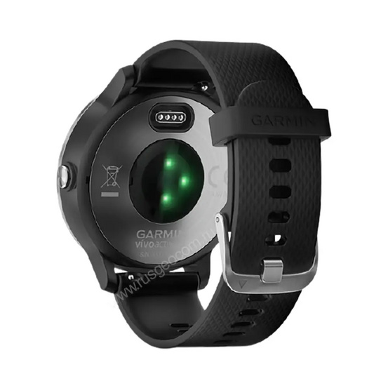 Часы Garmin Vivoactive 3 серебристые с черным ремешком