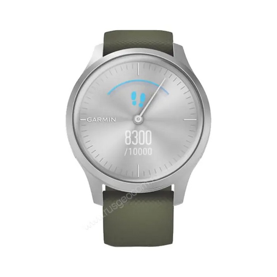 Часы Garmin Vivomove Style серебристый с травяным силиконовым ремешком