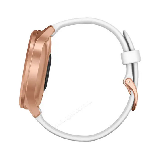 Часы Garmin Vivomove Style розовое золото с белым силиконовым ремешком