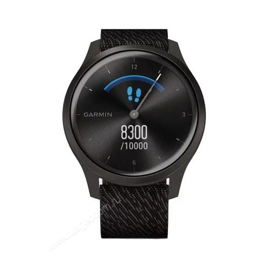 Часы Garmin Vivomove Style графитовый с черным плетеным нейлоновым ремешком