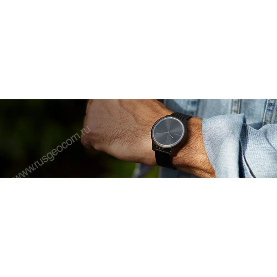 Часы Garmin Vivomove Style графитовый с черным плетеным нейлоновым ремешком