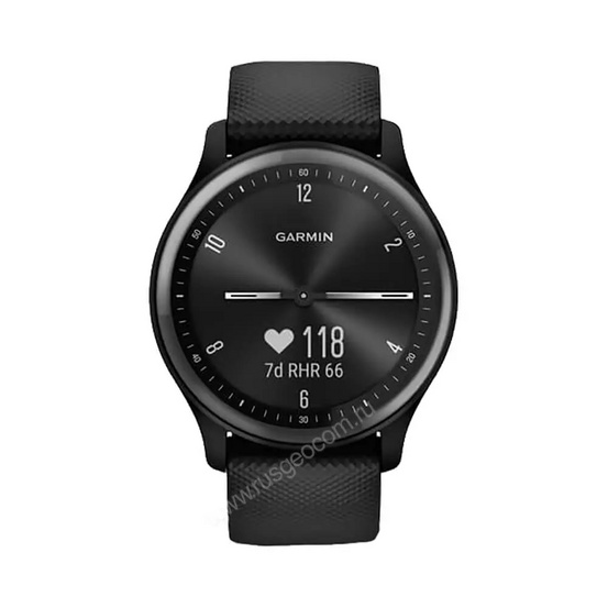 Часы Garmin Vivomove Sport черный, серый безель, с силиконовым ремешком