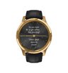 Часы Garmin Vivomove Luxe золотистые черные с кожаным ремешком