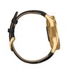Часы Garmin Vivomove Luxe золотистые черные с кожаным ремешком