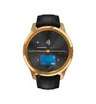 Часы Garmin Vivomove Luxe золотистые черные с кожаным ремешком