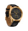 Часы Garmin Vivomove Luxe золотистые черные с кожаным ремешком