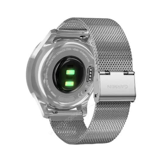 Часы Garmin Vivomove Luxe серебристый с серебристым ремешком