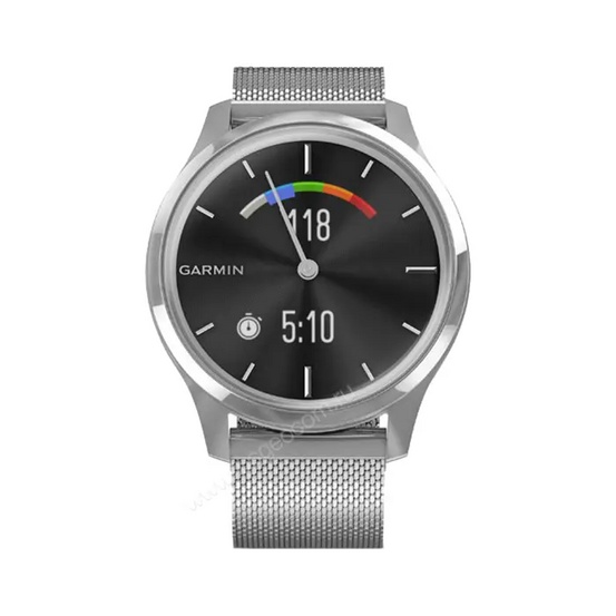 Часы Garmin Vivomove Luxe серебристый с серебристым ремешком