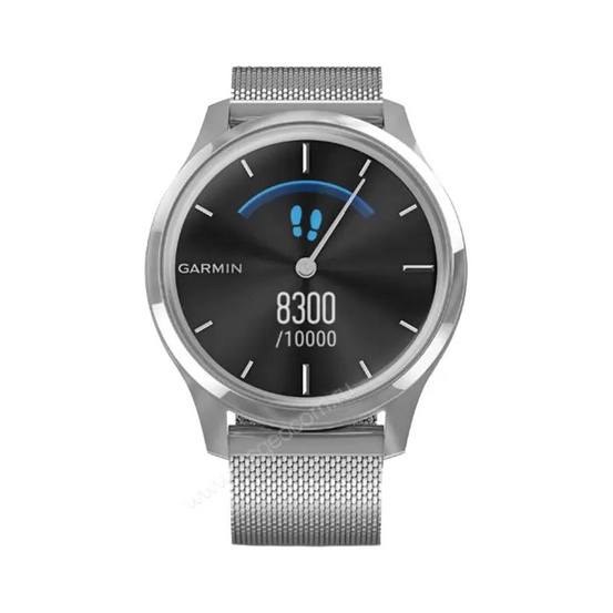 Часы Garmin Vivomove Luxe серебристый с серебристым ремешком