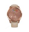 Часы Garmin Vivomove Luxe розовое золото со светло-песочным кожаным ремешком