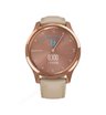 Часы Garmin Vivomove Luxe розовое золото со светло-песочным кожаным ремешком