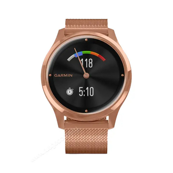 Часы Garmin Vivomove Luxe розовое золото с цвета розового золота ремешком