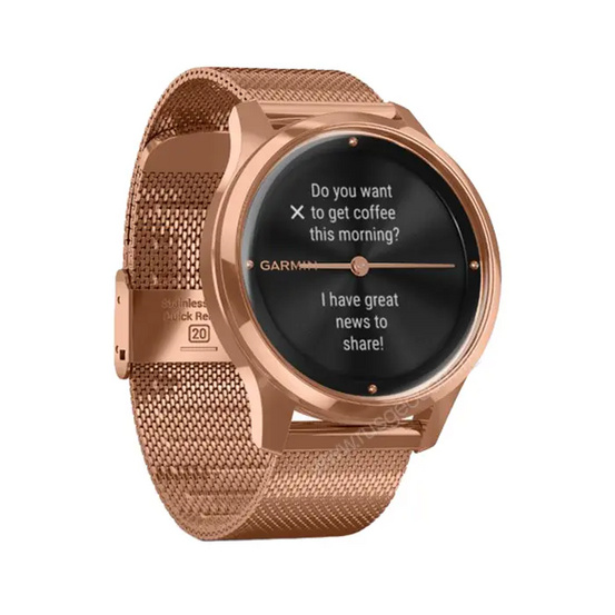 Часы Garmin Vivomove Luxe розовое золото с цвета розового золота ремешком