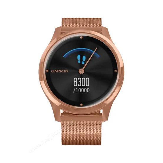 Часы Garmin Vivomove Luxe розовое золото с цвета розового золота ремешком