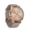 Часы Garmin Vivomove HR Premium розовое золото с бежевым кожаным ремешком