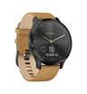 Часы Garmin Vivomove HR Premium черный оникс с светло-коричневым кожаным ремешком