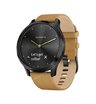 Часы Garmin Vivomove HR Premium черный оникс с светло-коричневым кожаным ремешком