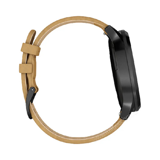Часы Garmin Vivomove HR Premium черный оникс с светло-коричневым кожаным ремешком