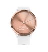 Часы Garmin Vivomove HR розовое золото с белым ремешком