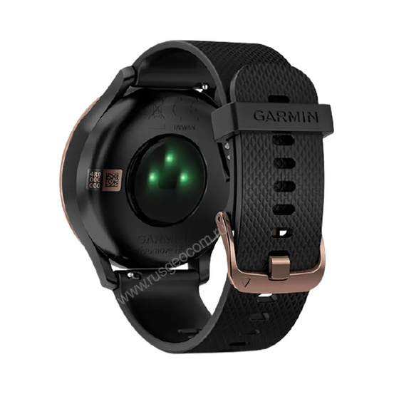 Часы Garmin Vivomove HR розовое золото с черным ремешком