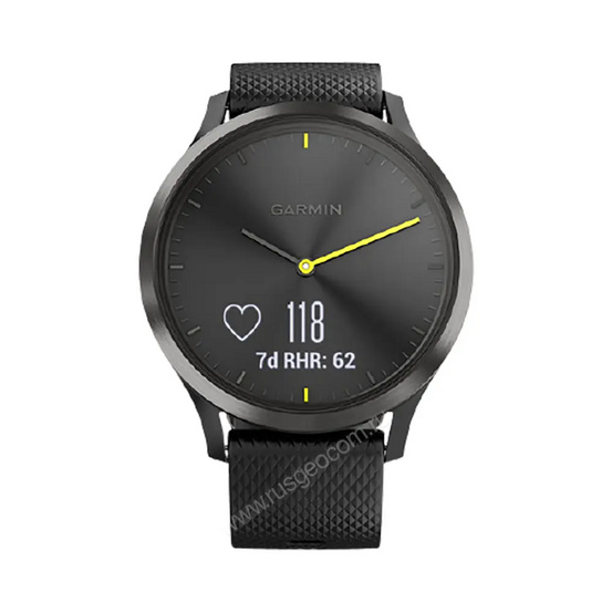 Часы Garmin Vivomove HR черные с черным ремешком
