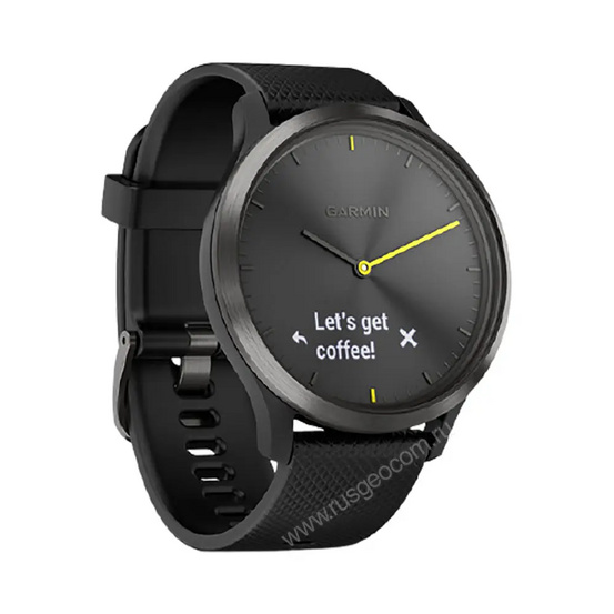 Часы Garmin Vivomove HR черные с черным ремешком