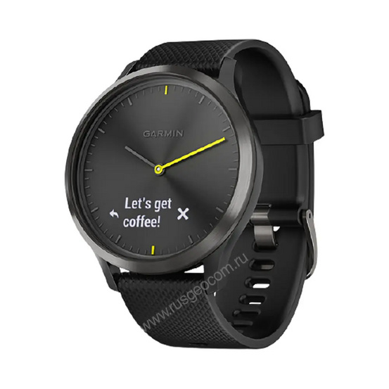 Часы Garmin Vivomove HR черные с черным ремешком