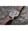 Часы Garmin Vivomove HR серебряные с темно-коричневым кожаным ремешком