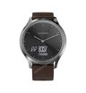 Часы Garmin Vivomove HR серебряные с темно-коричневым кожаным ремешком