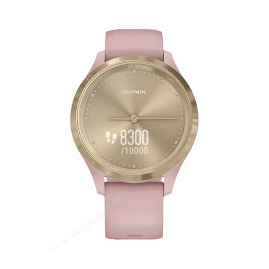Часы Garmin Vivomove 3S золотистый циферблат с розовым ремешком