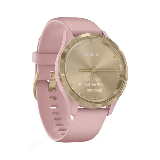 Часы Garmin Vivomove 3S золотистый циферблат с розовым ремешком