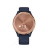Часы Garmin Vivomove 3S розовое золото циферблат с темно-синим ремешком